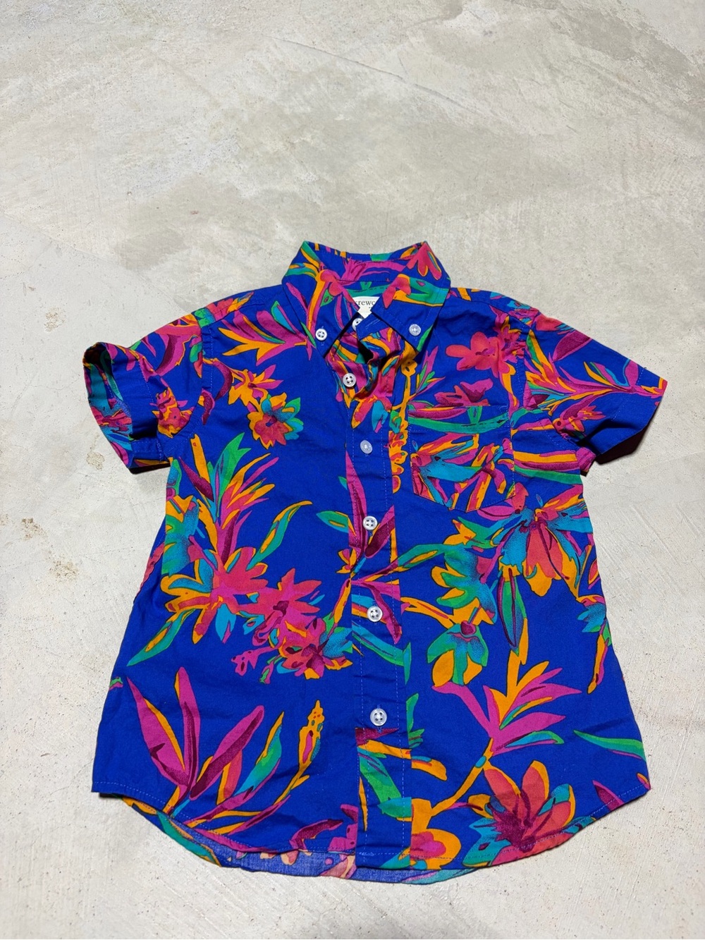 Crewcuts kids Bright Tropical Print Button-Up Shirt 3
